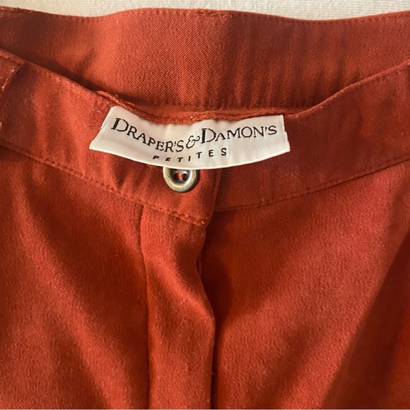 Vintage Draper’s & Damon’s Women’s Rust High-Waist Orange Trousers Size 4P - Picture 10 of 11